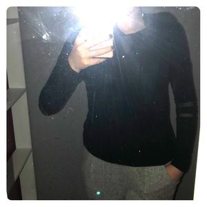 Black cut out long sleeve with hood